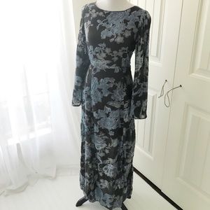 Free people bell sleeve maxi dress